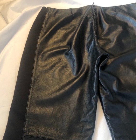 DANIER Leather Black Buttery Leather Pants Lined, Size 8 - Picture 6 of 13